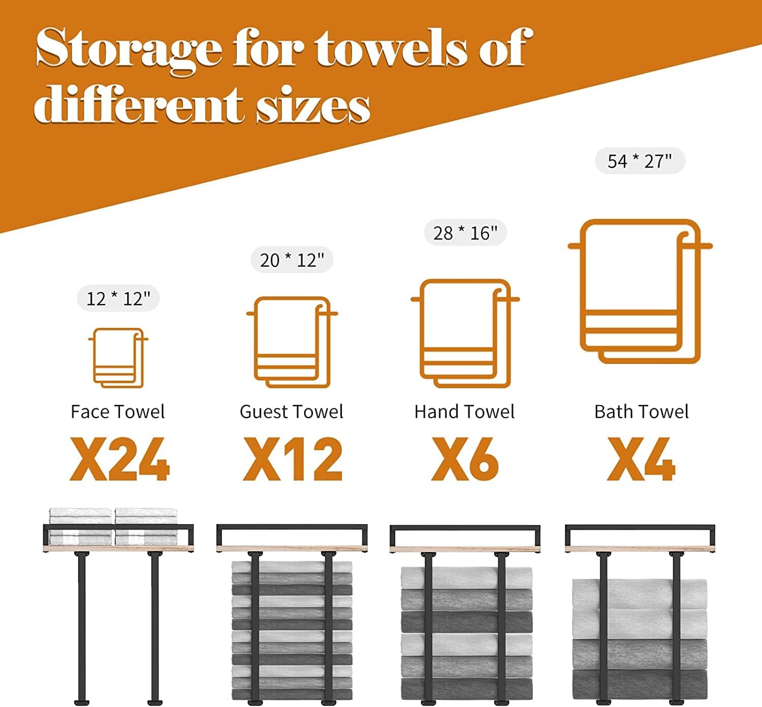 Miniatura 5 de Toallero Organizador Soporte Toalla Baño